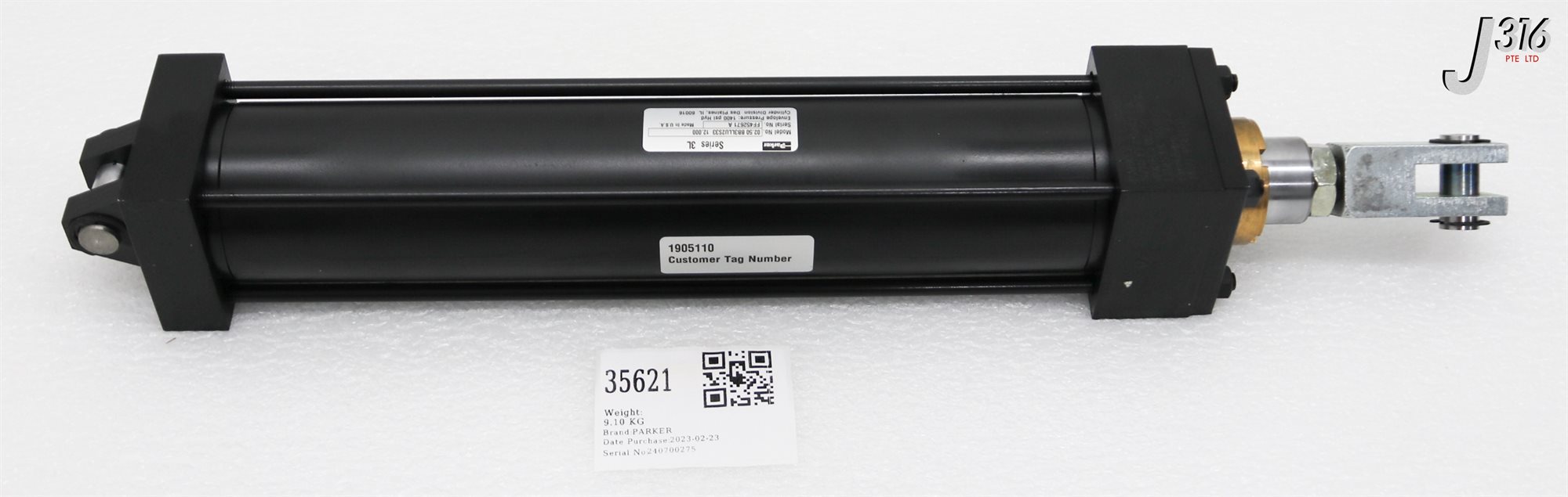 がんはさん 35621 PARKER HYDRAULIC CYL, SERIES 3L, 1400PSI HYD 02.50 56CM